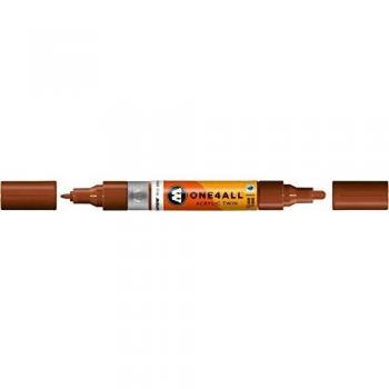 Marcador Molotow One4All Acrílico Recargable Twin 1.5-4mm Marrón Avellana