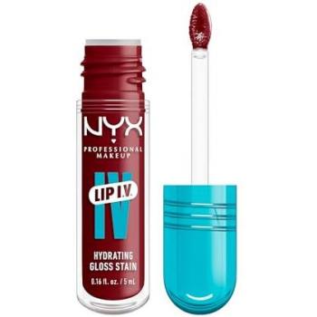 NYX Professional Makeup Lip IV Hydrating Gloss Stain - Long-lasting Moisturizing Lip Gloss in Cranberry Splash 5mL