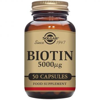 Solgar Biotin 5000 µg Vegetable Capsules - Pack of 50