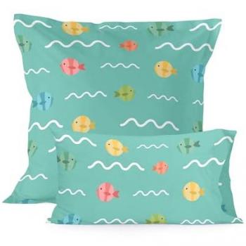 Funda de Almohada Mapa del Mundo Multicolor 60 x 70 cm, 100% Algodón, Calidad Superior