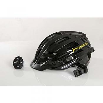 Aurotek H10 Casco Smart Bluetooth con LED, Adultos Unisex, Negro, Medio