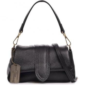 Bolso de mano Artegna de Firenze Artegiani, piel auténtica Dollaro, fabricado en Italia, dimensiones 20x7x11 cm