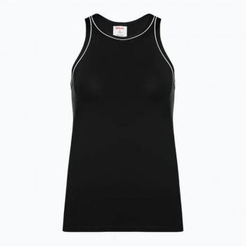 Camiseta sin mangas de pádel Wilson Team Tank negro mujer