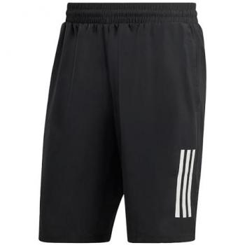 Shorts Adidas Club 3 Rayas 9 Pulgadas para Hombre - Negro, Blanco