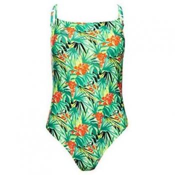 Superdry Mujer Bañador de Corte Cuadrado Neo Tropic Estampado Verde 40