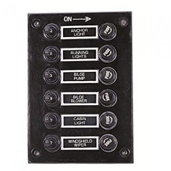Panel eléctrico de 6 interruptores en ABS