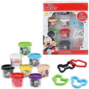 Disney - Plastilina infantil 8 botes Plastilina colores niños 3 años Moldes plastilina blanda No tóxica Juguetes educativos Manualidades niños Pack plastilina Disney