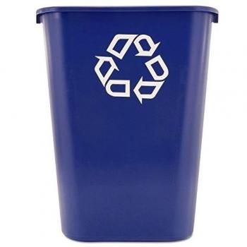 Rubbermaid Commercial Products FG295773BLUE Papelera Rectangular de Reciclaje, Azul
