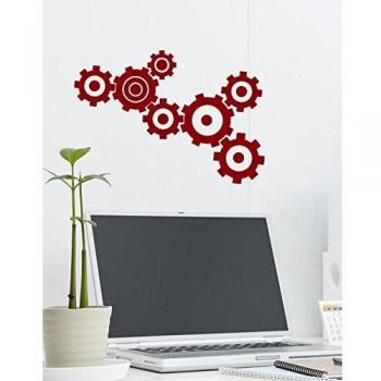 Gear vinilo de pared Adhesivos regalos Estudiante Universitario habitación dormitorio Decor Teen Boy ingeniero para decoración