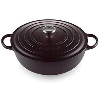 LE CREUSET Cacerola Evolution con tapa, Ø 32 cm, La Marmite, Redonda, Todas las fuentes de calor incl. inducción, 4,1 l, Negro mate
