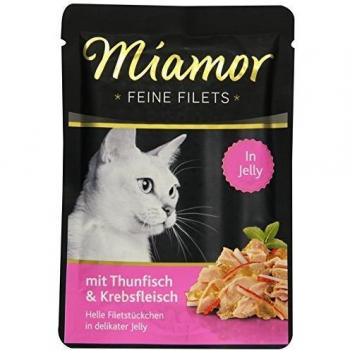 Miamor Feine Filets Multipack 24 x 100 g - Thunfisch & Krebs in Jelly