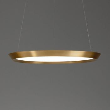 Lámpara colgante LED integrada Saturn Steel Satin Gold 250 Cm
