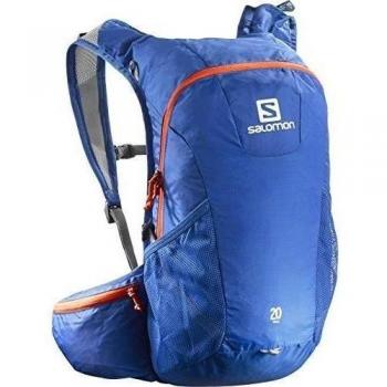 Salomon Trail Mochila Trail Running, 48 cm, 20 Litros, Blue Yonder/Vivid Orange