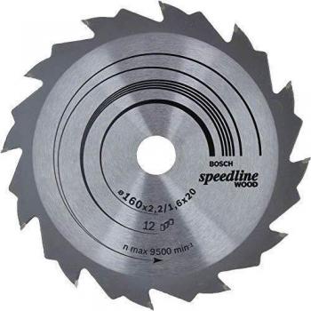 Bosch 2 608 640 786 - Hoja de sierra circular Speedline Wood, 160 x 20 x 2,2 mm/1,6 mm