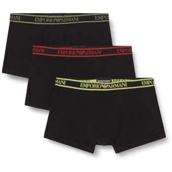 Pack de 3 bóxer de hombre Emporio Armani de algodón negro con banda elástica y logotipo - Talla S