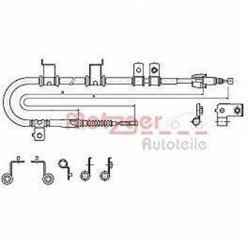 Cable de freno de mano Metzger trasero izquierdo para Hyundai i30