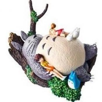 Chihiro miyazaki Spirited Away Totoro figura estatua dormido gato