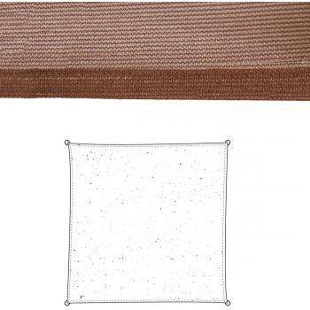 Velas de sombra Toldo 3 x 3 m Chocolate Polietileno 300 x 300 x 0,5 cm - Bixoto.com