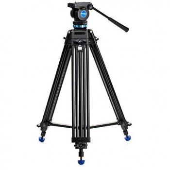 Benro KH25P Aluminum Video Tripod with Fluid Head, 5kg Load Capacity, 3-Section Adjustable Height 75-156cm