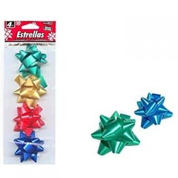 4 Cintas Decorativas y Autoadhesivas en Forma de Estrella - Pack de 6 Blisters - Decoración Estrellas