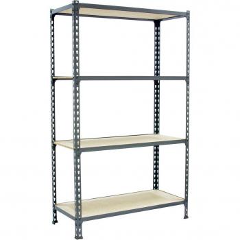 Estantería MADERCLICK PLUS 4 Estantes - Gris/Madera