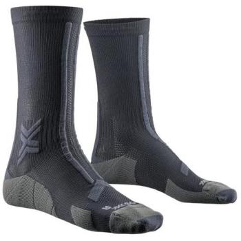 Calcetines X-Socks Trail Run Discover Crew, Unisex adulto, Color Black/Charcoal, Talla 45-47