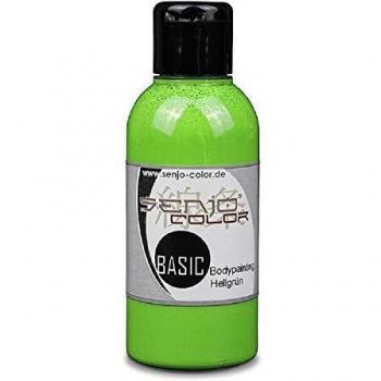Senjo Color Basic Bodypainting I color de la cara y el cuerpo I cosméticos, dermatológicamente probado I carnaval, disfraces I 75 ml I verde claro