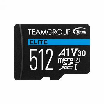 Team Group ELITE A1 512 GB MicroSDXC UHS-I Tarjeta de Memoria Elite MicroSDXC A1 UHS-I U3 V30 512GB