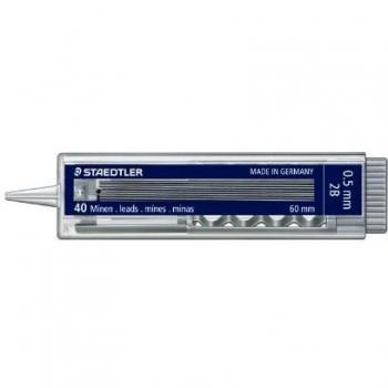 Staedtler 376431 - Estuche con 40 minas, 0.5 mm, 2B