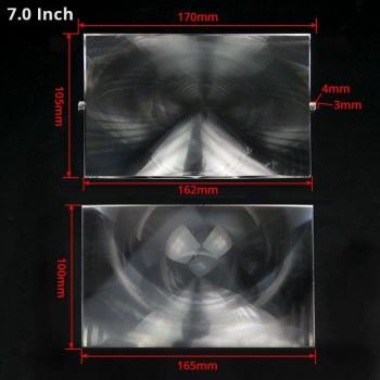 Lente de enfoque óptica PMMA para proyector de teléfono, DIY, 3.5 a 7 pulgadas