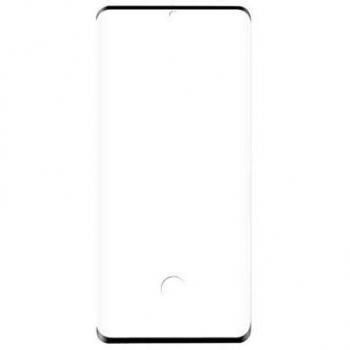 NEDIS Protector de Pantalla Protector de Pantalla de Vidrio para Samsung Galaxy S20 Plus | Cubierta Completa | Bordes 3D Curvados | Transparente/Negro Negro/Transparente