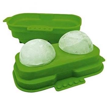 VB VIN BOUQUET Redondos Molde para Hielos de Silicona, Verde, 5 cm