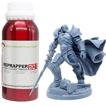 Reprapper 201 Resina UV LCD 405nm Resina Rapida Standard para Impresion 3D Fotopolimero Compatible con Anycubic Photon, Elegoo y más Impresora Resina 3D - 500g, Gris