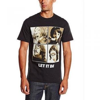 Unisex Black Sepia Let It Be Band Photo T-Shirt