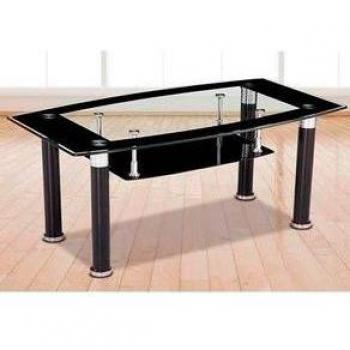 Mesa de Centro Loira Cristal Negro