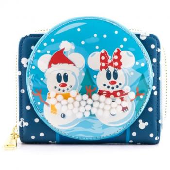Disney by Loungefly Monedero Snowman Minnie & Mickey Snow Globe