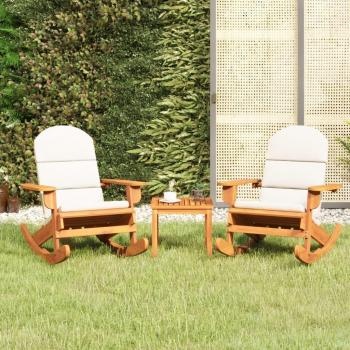 3-Piece Adirondack Garden Lounge Set Solid Acacia Wood