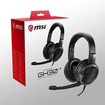MSI Immerse GH30 V2 Auriculares Gaming Plegables, con Micrófono, Ligeros, Color Negro
