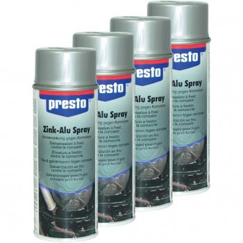 4 x Presto 795664 Zinc de aluminio de protección Spray Imprimación anticorrosión 400 ml