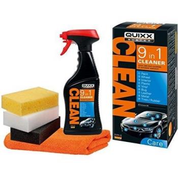 Quixx QCLE1 Set de Limpieza para Coches 9 en 1