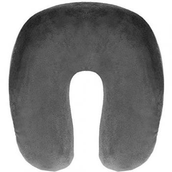 Almohada de cuello de viaje Travelstar de microfibra cuentas, Gris