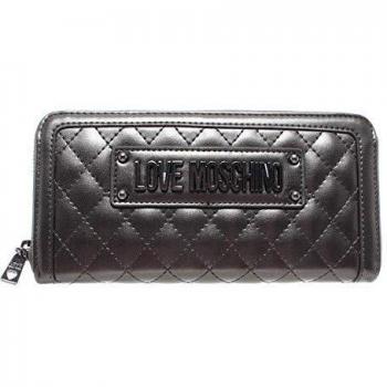 Love Moschino Shiny Quilted Monedero metal