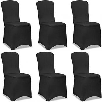 Set de 6 fundas elásticas para sillas en color antracita