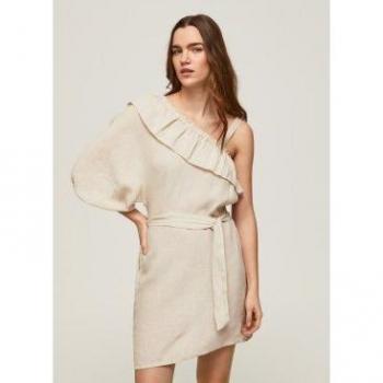 Vestido beige asimétrico mujer Polinas Pepe Jeans