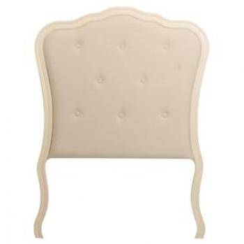 Cabecero Adda Home Blanco Beige 90x6x122 Cm para Cama 80 Cm - Elegante y Robusto, material de Paulownia/MDF, color crema/beig