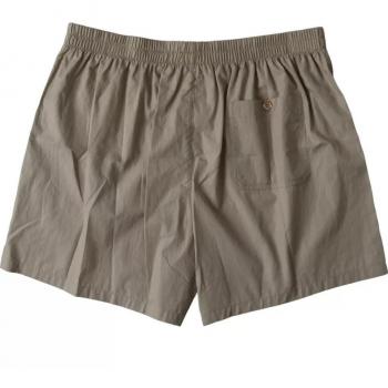 Brown Cotton Elastic Waistband Boxer Shorts for Men - Size S/M
