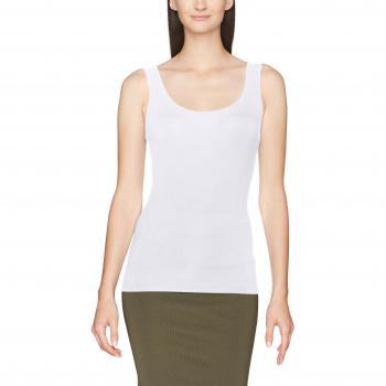 SELECTED FEMME Sfmio Scoop Neck Tank Top-Noos, Camiseta sin Mangas para Mujer, Blanco