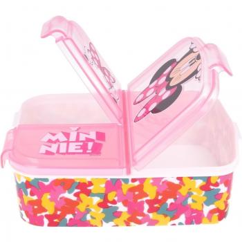 Sandwichera Múltiple Minnie Disney con 3 compartimentos