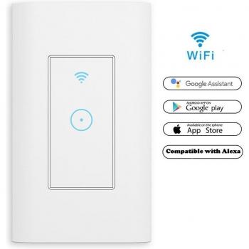 Interruptor de Pared Wifi Inteligente 1 Gang Táctil con Control Remoto para Alexa y Google IFTTT