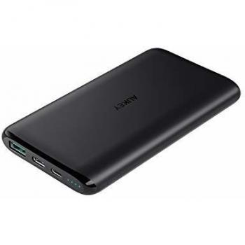 Aukey bateria externa para movil usb c powerbank 10000mah cargador portatil compatible con iphone xsxs maxxr samsung nintendo switch tabletas y mas